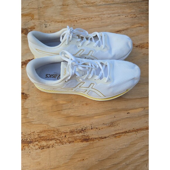 ASICS Metaride Mens White Pure Gold Athletic Shoes Size 12